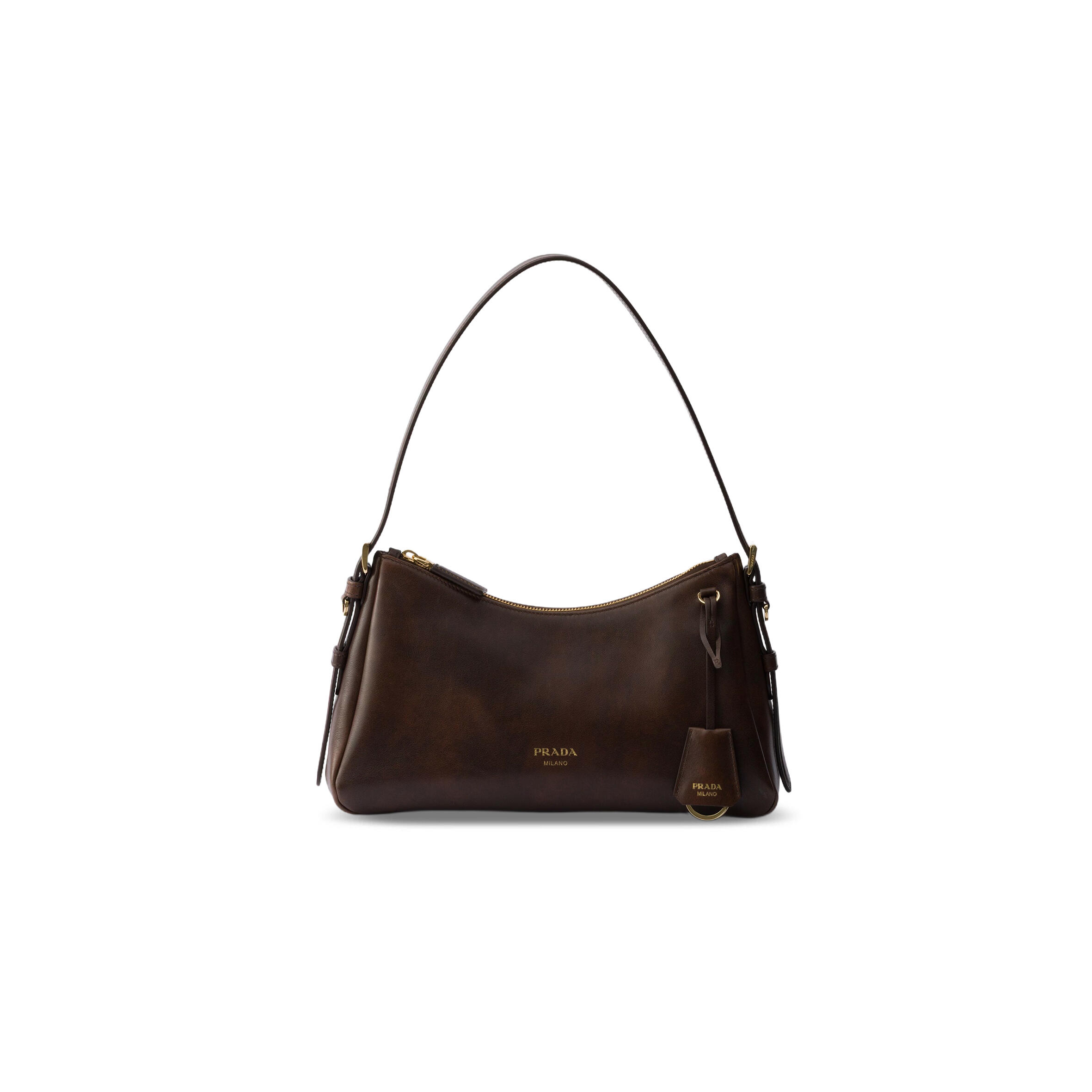 PRADA AIMÉE MEDIUM LEATHER SHOULDER BAG 1BC229 (31*18*10cm)